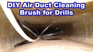 DIY Air Duct Cleaning Brush for Drills  Making a Brush to Clean Ductwork [upl. by Oinesra439]