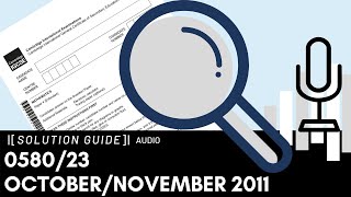 058023 OctoberNovember 2011 Marking Scheme MS Audio Voiceover [upl. by Abbotsun961]