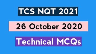 TCS NQT Questions 26 October Slot 2  Technical MCQs  Prepdrive  The Coding Bytes [upl. by Ettenim802]