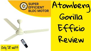 Atomberg Gorilla Efficio  Super Energy Saving Efficient Remote Controlled Ceiling Fan [upl. by Liban]