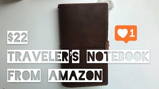 Review  Affordable Travelers Notebook Cover from Amazon [upl. by Malet857]