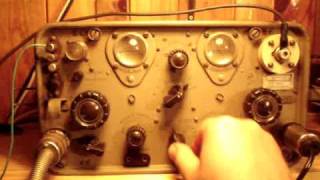 RBM1 transceiver B QRP CW AM tube radio transmiter soviet military radio 40 c [upl. by Klarrisa]