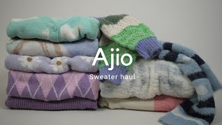 10 Cozy Sweaters From Ajio  Ajio Sweater Haul [upl. by Perusse96]