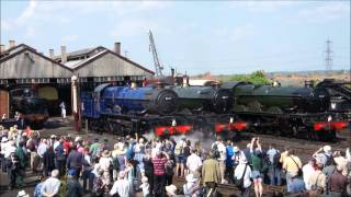 King Edward II 6023 The Blue King and King Edward I 6024 and 70000 Didcot [upl. by Arnaldo]