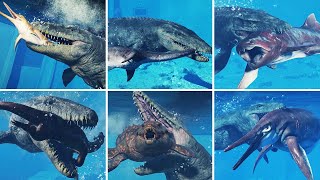 MOSASAURUS HUNTING ANIMATIONS  Jurassic World Evolution 2 [upl. by Analos235]