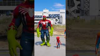 RANDOM SPIDERMAN VS HULK BABY BATTLE gta5 hulk [upl. by Berlauda]