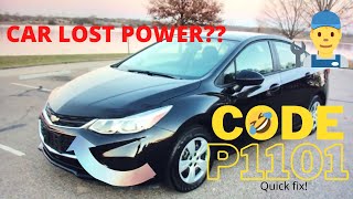 Code P1101 quick fix How to fix a code for under 10 amp Chevrolet start stop cut deactivation Chevy [upl. by Duffy67]