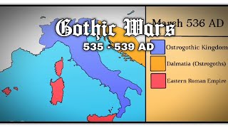 The Gothic War Every Month 535 AD  539 AD [upl. by Annoyik]