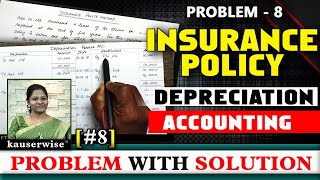 8 Insurance Policy Method  Depreciation Accounting  Financial Accounting Tutorial  Kauserwise [upl. by Enilrae]