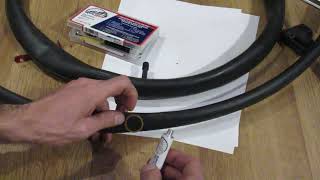 How to patch a punctured bicycle inner tube with vulcanizing patches [upl. by Ryder]