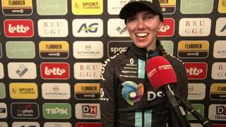 Pfeiffer Georgi  Interview at the finish  Classic BruggeDe Panne 2023 [upl. by Nairoc]