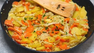 Fenchel Gemüse mit Möhren und Kartoffeln Rezept mit cremiger weißer Soße ohne Béchamel [upl. by Sperry]