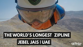 Jebel Jais Flight  The Worlds Longest Zipline in Ras al Khaimah  Wanders Miles [upl. by Eimar898]