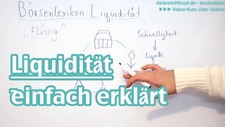 Liquidität einfach erklärt  Börsenlexikon AktienMitKopfde [upl. by Olifoet]