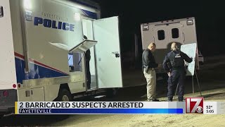 2 barricaded suspects arrested in Fayetteville [upl. by Assirak]