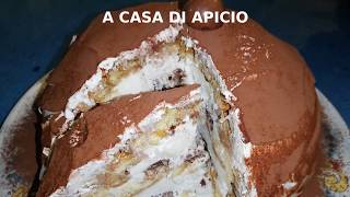 acasadiapicio zuccotto panettonepandoro Zuccotto tiramisù senza uova con panettonefacileveloce [upl. by Jesselyn]