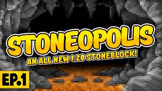 Minecraft Stoneopolis  A NEW GENERATION OF STONEBLOCK 1 Modded Questing StoneBlock [upl. by Ahsyekat209]