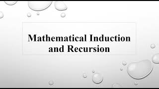 Mathematical Induction and Recursion  Discrete Structures [upl. by Ax]