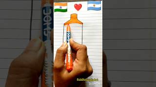 🇮🇳flag drawing independence day trending flagdrawing shorts viralvideo [upl. by Corley]