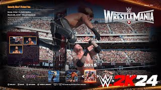 WWE 2K24 Showcase Randy Orton vs Seth Rollins 🔥  WrestleMania 31 RKO Outta Nowhere [upl. by Hetty418]