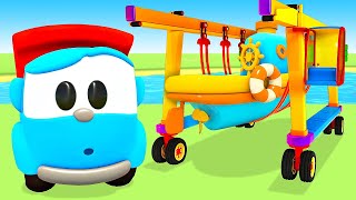 Leo the truck amp a port crane Learning videos for kids Car cartoons for kids amp Funny cartoons [upl. by Christy]