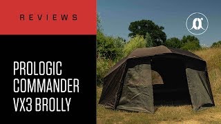 CARPologyTV  Prologic Commander VX3 Brolly Review [upl. by Waly]