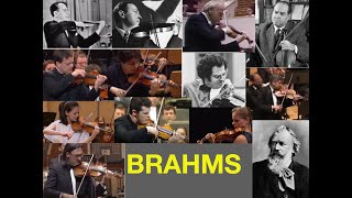 Johannes Brahms’ Violin Concerto 1st mvt  Played by 12 Different Virtuoso Violinists [upl. by Elinore]