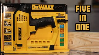 THIS TOOL IS COOLDeWALT Electric Stapler  brad nail gun [upl. by Adelina]