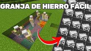 Como Hacer la MEJOR Granja de HIERRO de Minecraft [upl. by Aikaj176]