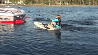 How to get up and start wake surfing Instruction by Darin Shapiro with the Malibu Wakesetter 23 LSV [upl. by Ahsirk]