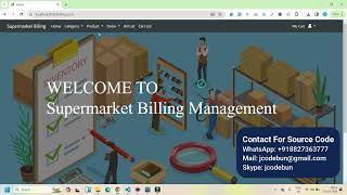 Super Market Billing Project using Spring boot Hibernate JPA JSP HTML CSS Bootstrap [upl. by Sixel]