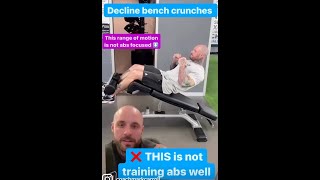 DO NOT DO THIS ON DECLINE BENCH CRUNCHES ❌ [upl. by Wandie]