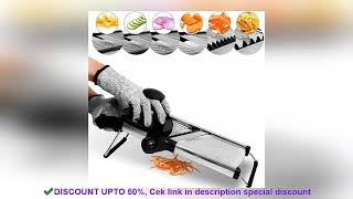 ✔️LMETJMA Adjustable Mandoline Slicer Stainless Steel Vegetable Slicer C [upl. by Aicela]