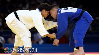 Japans Hifumi Abe REPEATS as gold medalist in mens 66kg judo  Paris Olympics  NBC Sports [upl. by Brigitte833]