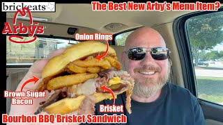 Arbys NEW Bourbon BBQ Brisket Sandwich REVIEW Is this the best new Arbys menu item brickeats [upl. by Now632]