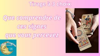 Que comprendre de ces signes que vous percevez tarot medium voyance tirageachoix [upl. by Nageek511]