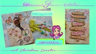 🌷Mein ArtJournalMixedMediaCoverKoOpCraft🌷mitChristineCreativ [upl. by Genovera]