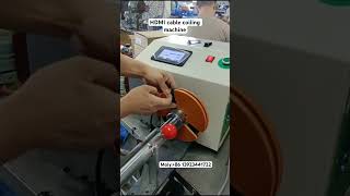 Wire coiling machine cable coiling machine HDMI cable packing machine wire folding binding [upl. by Bambie]