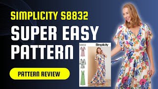 Super Easy WRAP DRESS Pattern Review Simplicity S8832 [upl. by Waneta]