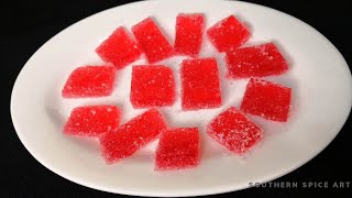 Jelly Candy  Gummy Candy  Jujubes recipe  Home made fruit candy [upl. by Fife513]