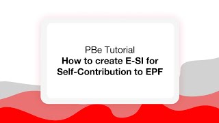 How to create ESI for SelfContribution to EPF [upl. by Ul254]