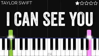 Taylor Swift  I Can See You Taylor’s Version From The Vault  EASY Piano Tutorial [upl. by Nnairda]