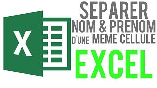 EXCEL  SÉPARER LE PRÉNOM ET LE NOM DUNE MÊME CELLULE [upl. by Nathanson]