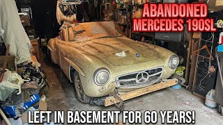 First Wash in 60 Years ABANDONED in Basement Mercedes 190SL  Car Detailing Restoration [upl. by Knuth]