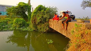 Fishing Video🐠🎣  I would not have believed if I had not seen so many fish in the village canal [upl. by Just]