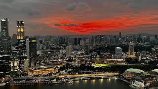 Marina Bay Sands SkyPark  Stunning Sunset Views from Singapores Iconic Observation Deck [upl. by Novonod297]