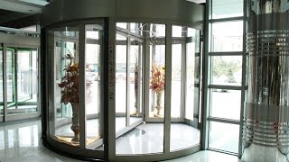 REVOLVING DOOR  AUTOMATIC REVOLVING DOORS  CRANE REVOLVING DOOR [upl. by Aiyotal]