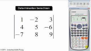 Determinanten berechnen mit Taschenrechner [upl. by Paolina]