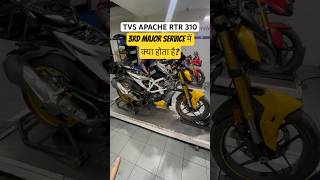 TVS Apache RTR 310 10000 Kms Schedule Service maintenance service tvs [upl. by Notsew]