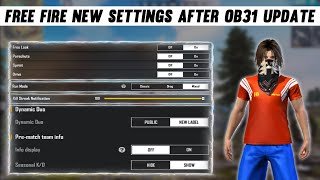 free fire new setting after ob31 update  free fire privacy  free fire kill streak  FF Run mixed [upl. by Siaht]